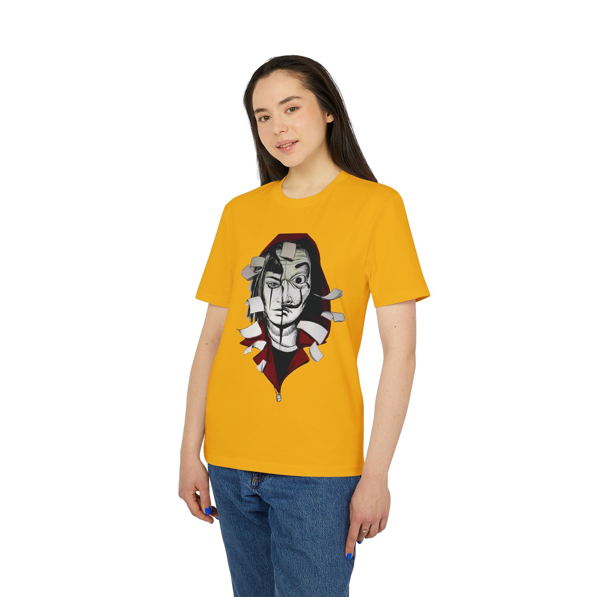 Abstract Mask Portrait T-Shirt — Surreal Ripped Face Graphic Tee