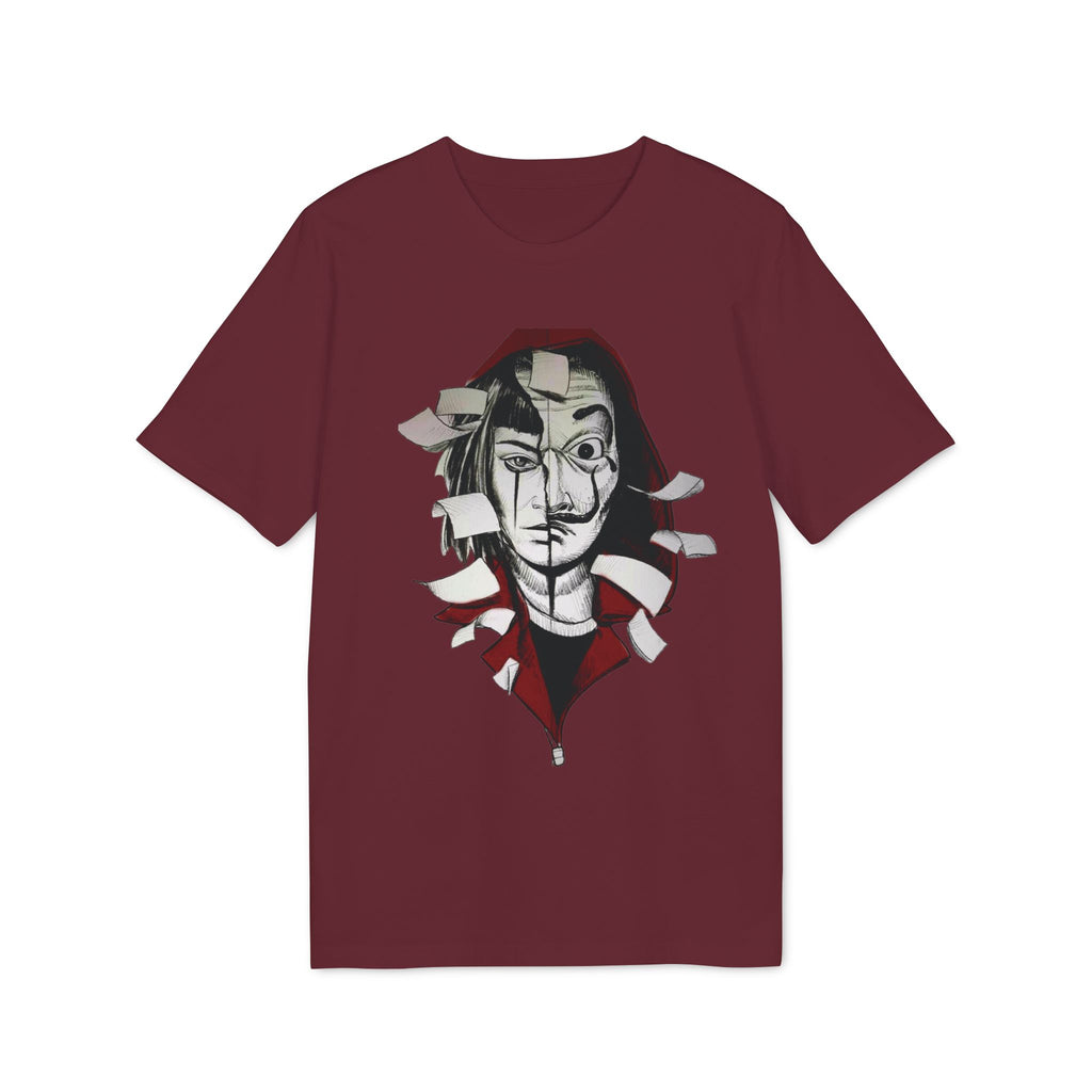 Abstract Mask Portrait T-Shirt — Surreal Ripped Face Graphic Tee