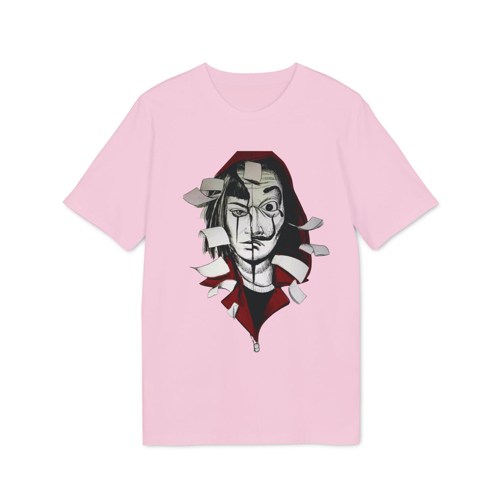 Abstract Mask Portrait T-Shirt — Surreal Ripped Face Graphic Tee